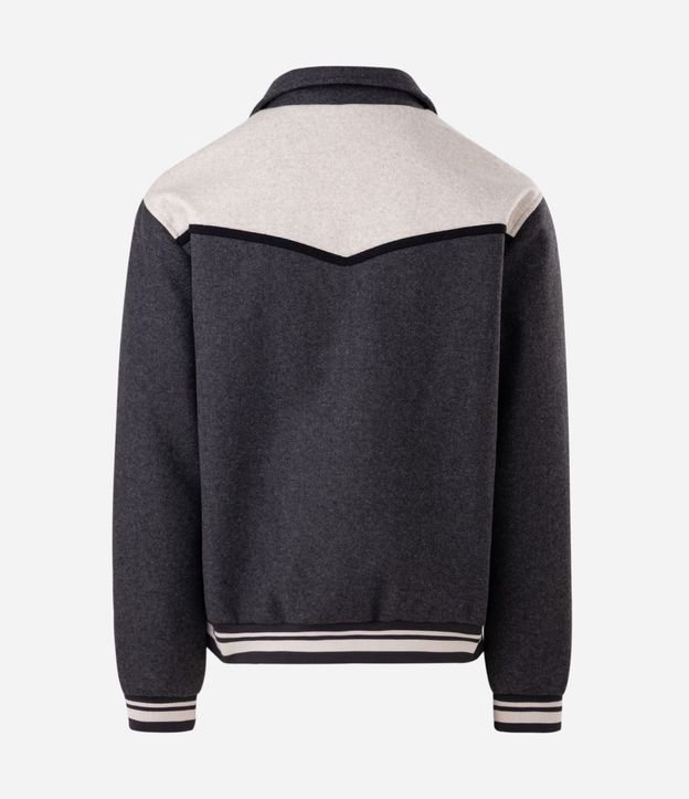 Campera Polyvelour Bicolor con Cuello Polo 5