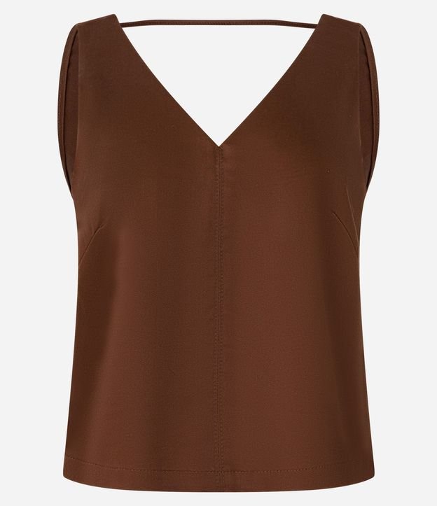 Blusa en Liocel con Escote U y Pliegues no Busto 4