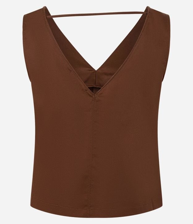 Blusa en Liocel con Escote U y Pliegues no Busto 5
