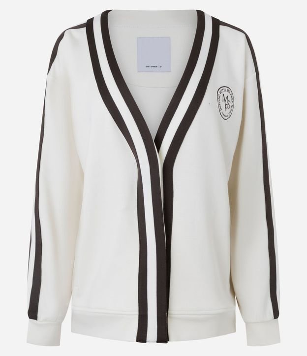Cardigan Deportivo Femenino Oversized Estilo College 10