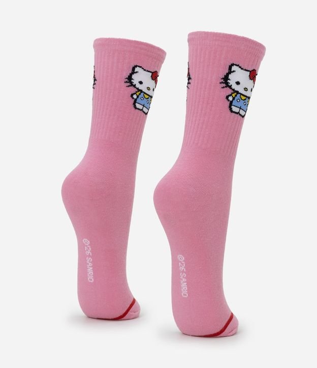 Media Caña Larga en Algodón con Estampado Hello Kitty 3