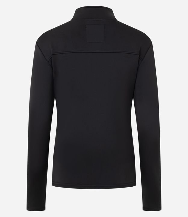 Campera Deportiva Ajustada en Malla Térmica con Cuello Alto 6
