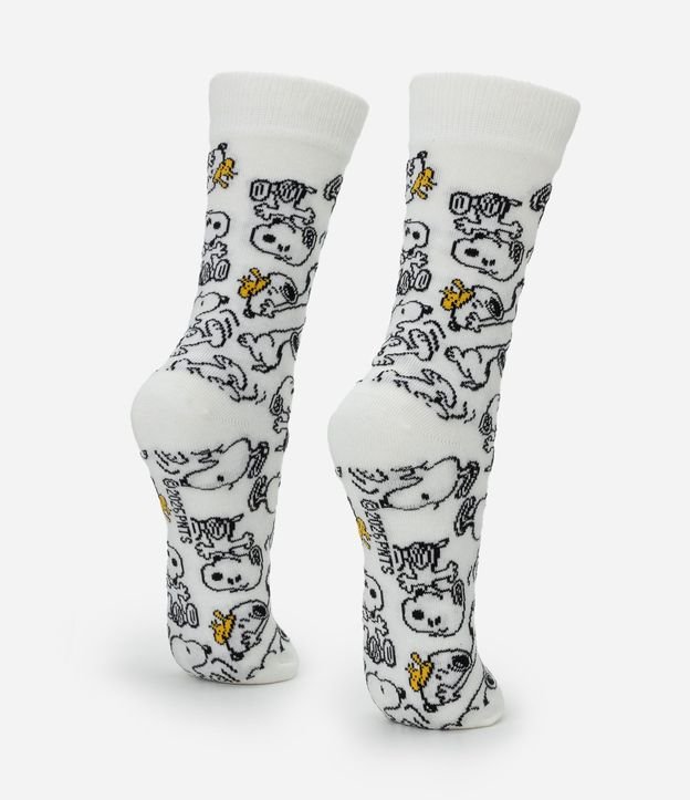 Media Caña Larga en Algodón con Estampado Snoopy 3