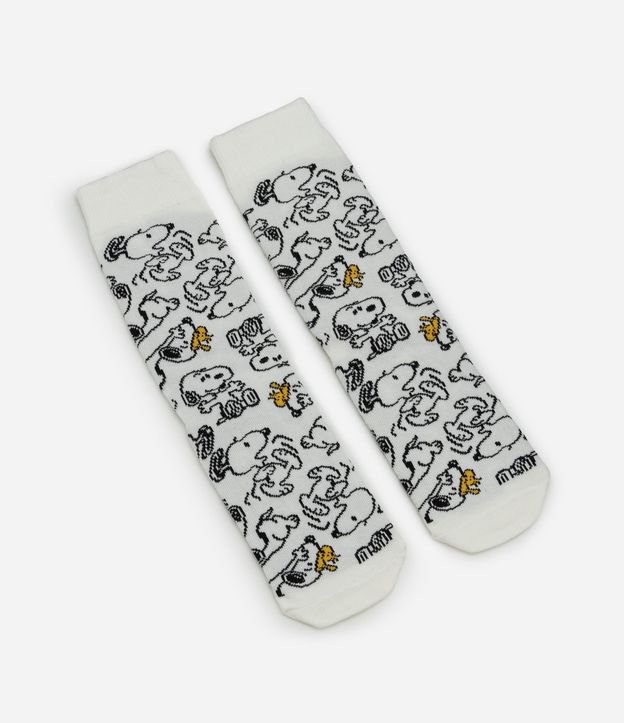 Media Caña Larga en Algodón con Estampado Snoopy 4