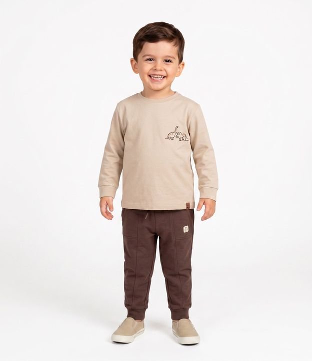 Remera Infantil en Piquet con Dinosaurios – Talle 1 a 6 años
