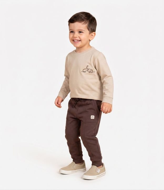 Remera Infantil en Piquet con Dinosaurios – Talle 1 a 6 años