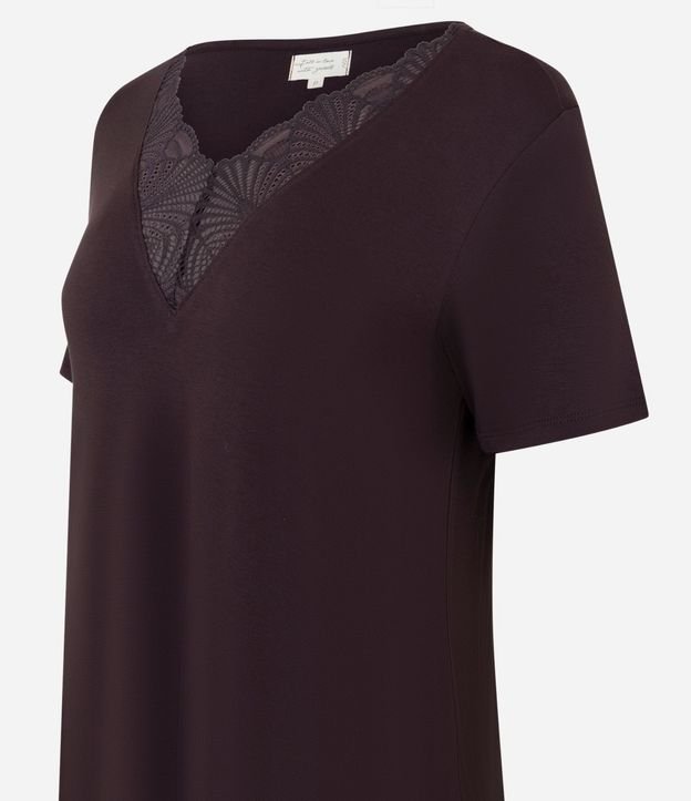 Camisón de Viscosa con Escote V en Encaje 4