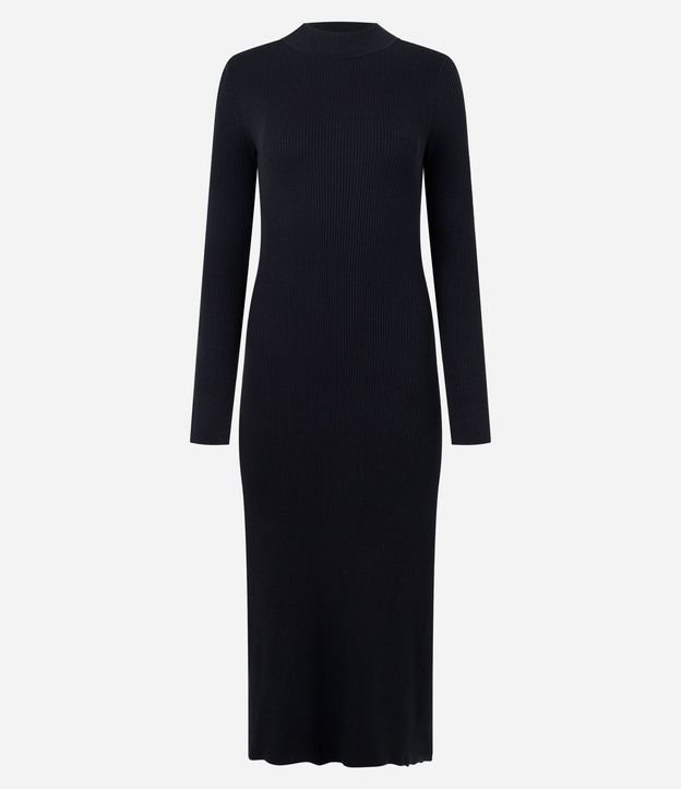 Vestido Long Midi en Punto con Mangas Largas 6