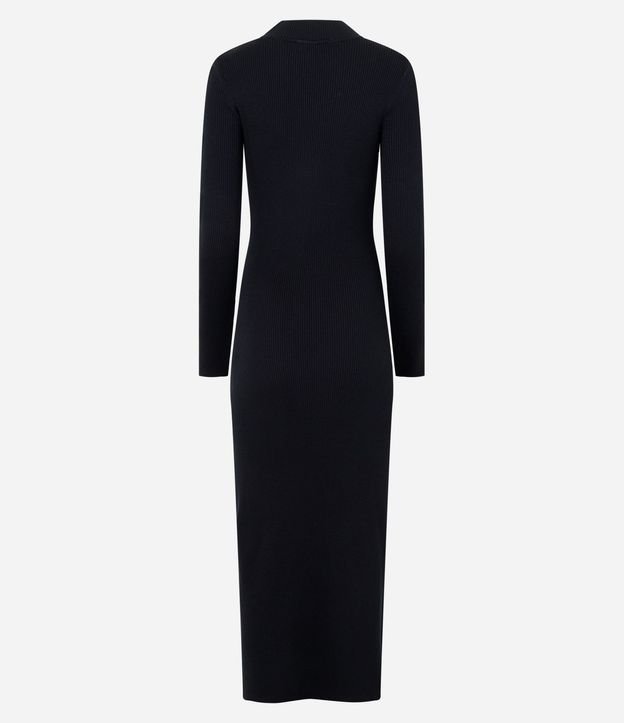 Vestido Long Midi en Punto con Mangas Largas 8
