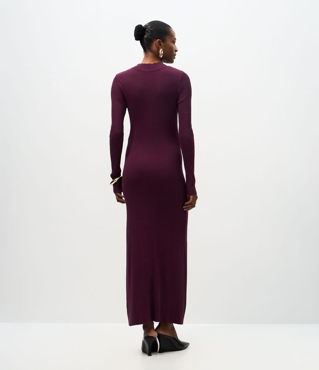 Vestido Long Midi en Punto con Mangas Largas 5