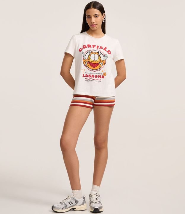 Remera en Algodón con Estampado Garfield Lasagna 2
