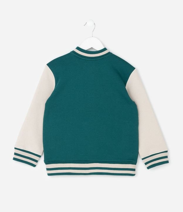 Campera Infantil Bomber en Algodón con Recortes College – Talle 5 a 14 años 2