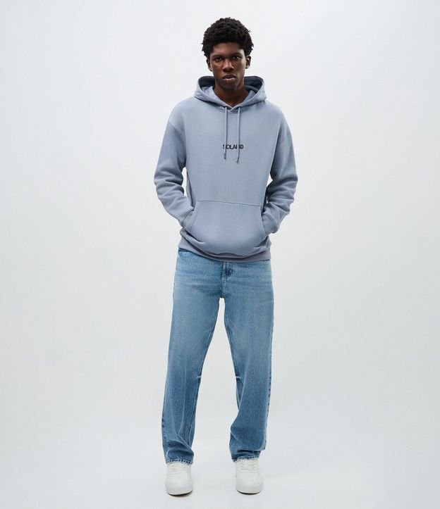 Buzo Masculino de Frisa Relaxed con Lettering Solar 2