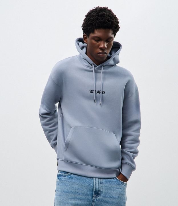 Buzo Masculino de Frisa Relaxed con Lettering Solar 3