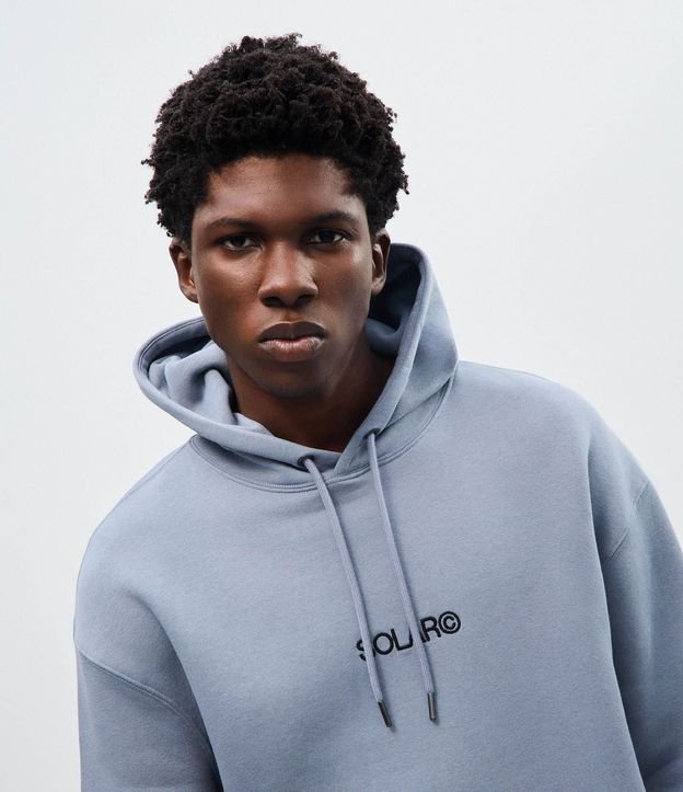 Buzo Masculino de Frisa Relaxed con Lettering Solar 4