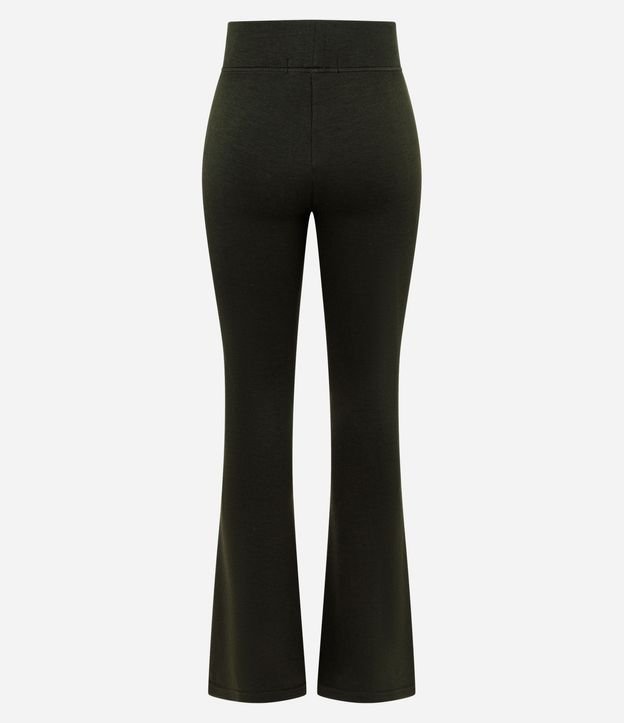 Pantalon Flare en Microfibra con Cintura Ancha 2