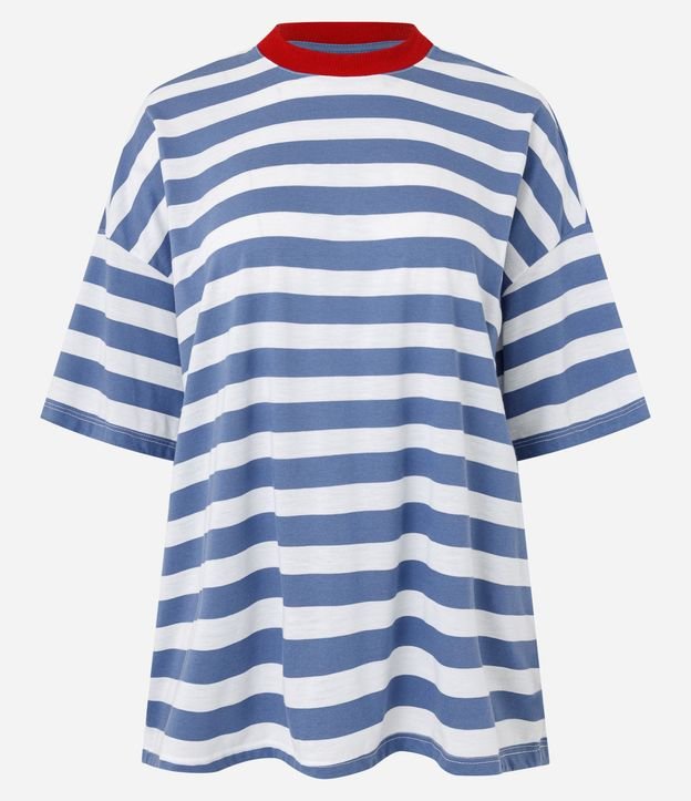 Remera Oversized en Algodón con Rayas Bold 1