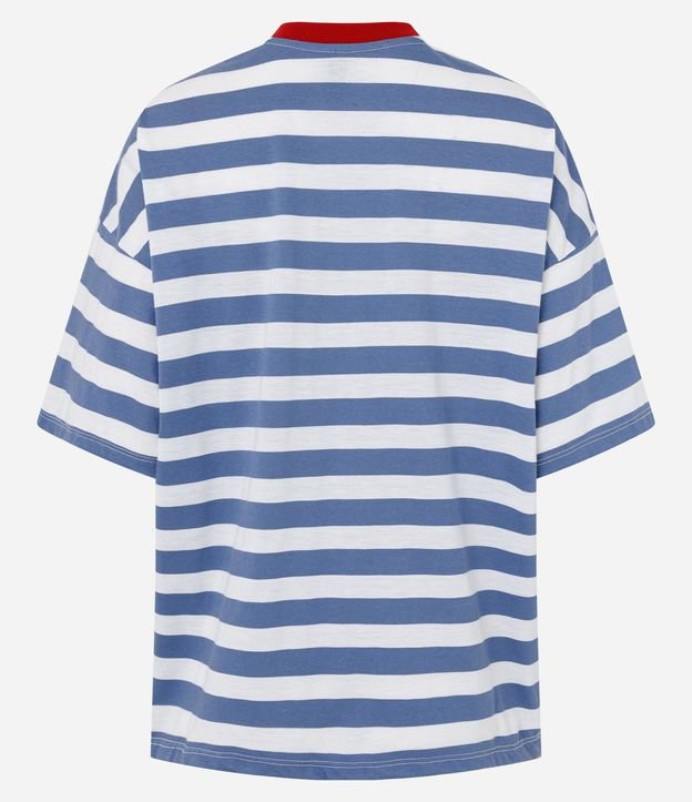 Remera Oversized en Algodón con Rayas Bold 2
