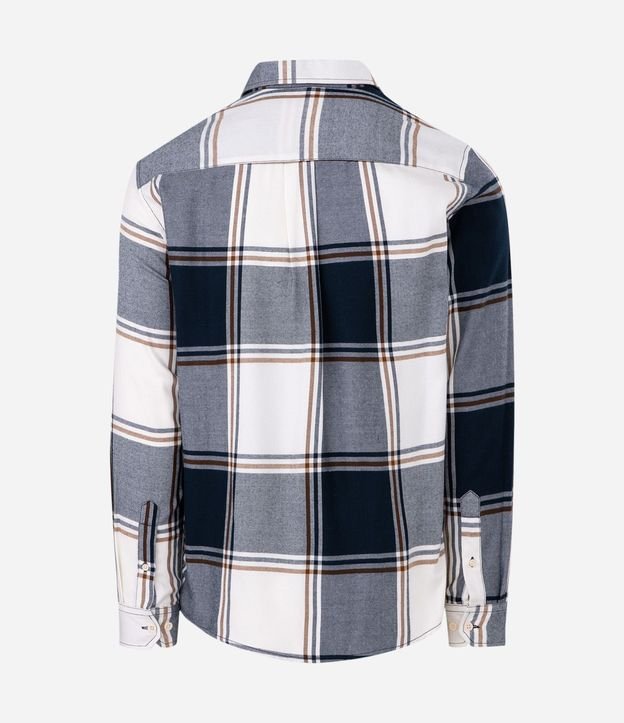 Camisa Manga Larga en Franela con Estampa de Cuadros 5
