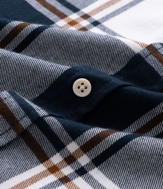 Camisa Manga Larga en Franela con Estampa de Cuadros 6