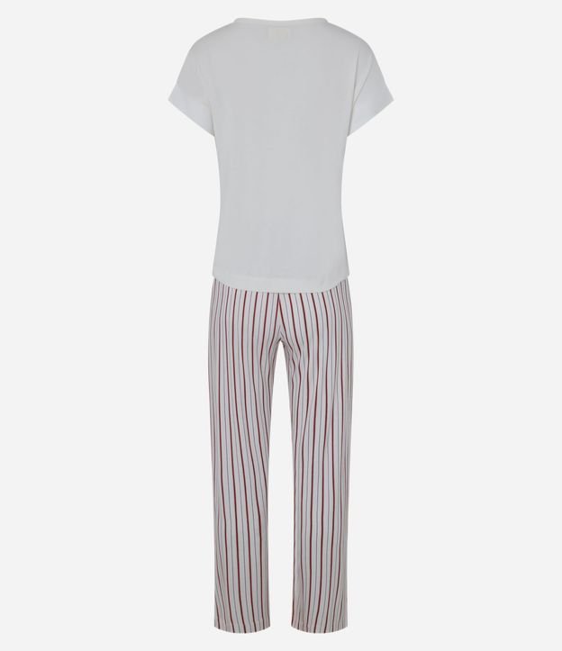 Pijama Largo con Pantalón Rayada 2