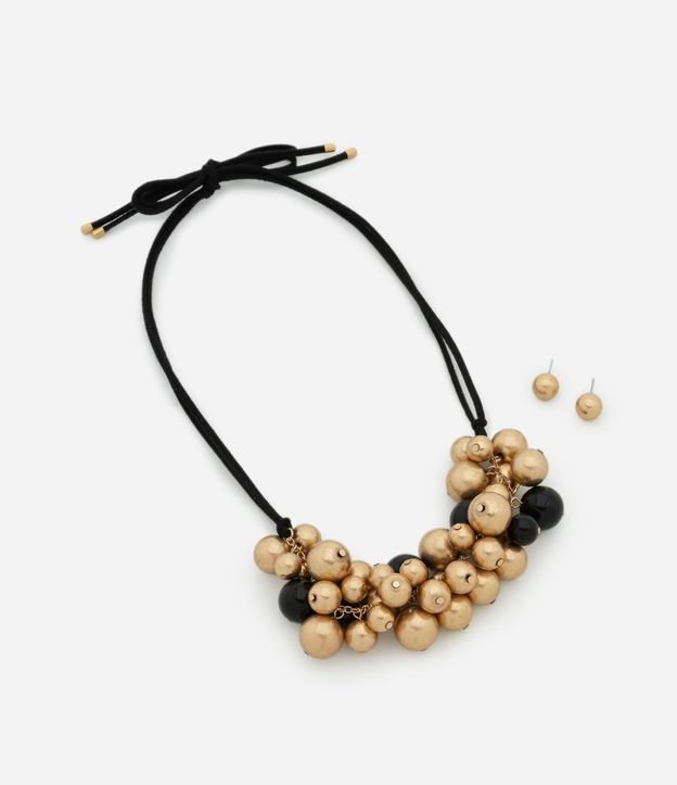 Conjunto de Collar con Esferas en Metal y Caravanas Minimalistas 4