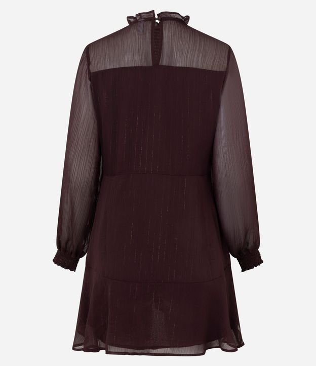 Vestido Corto con Cuello Alto y Pollera Gode 7