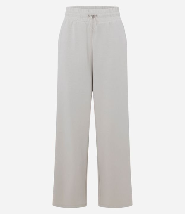 Pantalón Deportivo Recto en Modal con Detalle en Rib 10