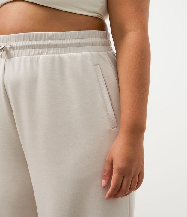 Pantalón Deportivo Recto en Modal con Detalle en Rib 8