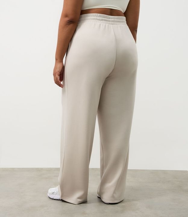 Pantalón Deportivo Recto en Modal con Detalle en Rib 9