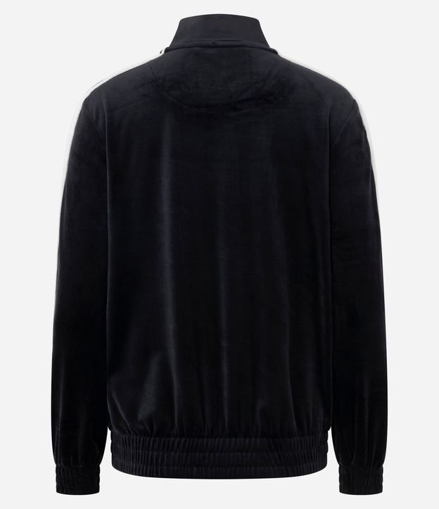 Campera Deportiva en Plush con Piping Contrastante 5