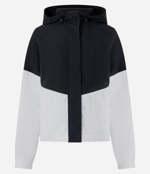 Campera Rompe Viento Bicolor en Laise con Capucha 5