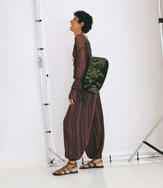 Pantalón Aladim en Viscosa con Rayas