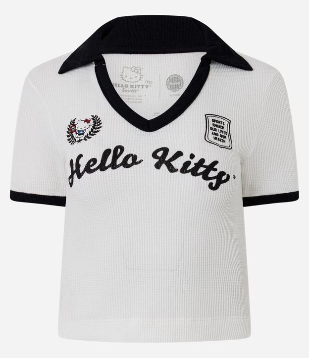 Blusa Polo Manga Corta con Biés Contrastantes Hello Kitty 5