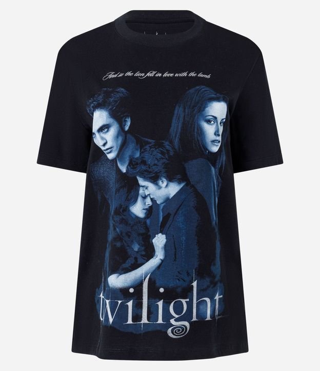 Remera en Algodón con Estampado Twlight Bela y Edward