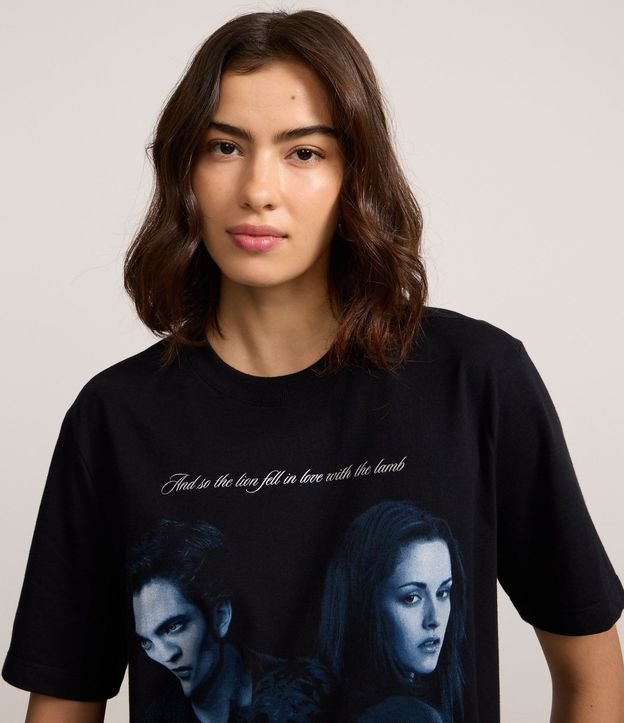 Remera en Algodón con Estampado Twlight Bela y Edward 3