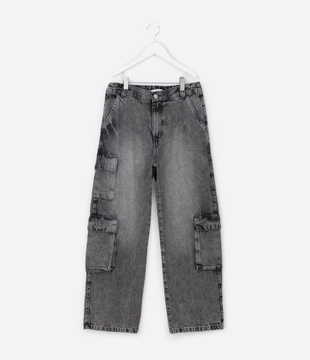 Pantalón Infantil Baggy en Jeans con Bolsillos Cargo – Talle 5 a 14 años 2