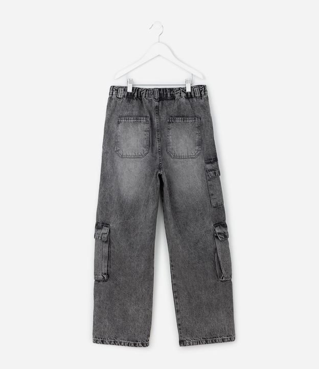Pantalón Infantil Baggy en Jeans con Bolsillos Cargo – Talle 5 a 14 años 3