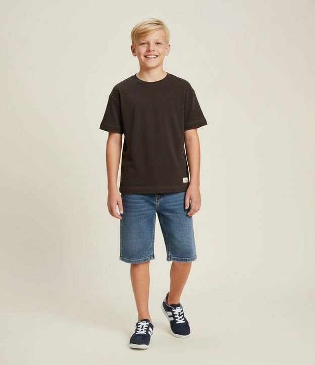 Bermuda Infantil en Jeans con Bolsillos  – Talle 5 a 14 años