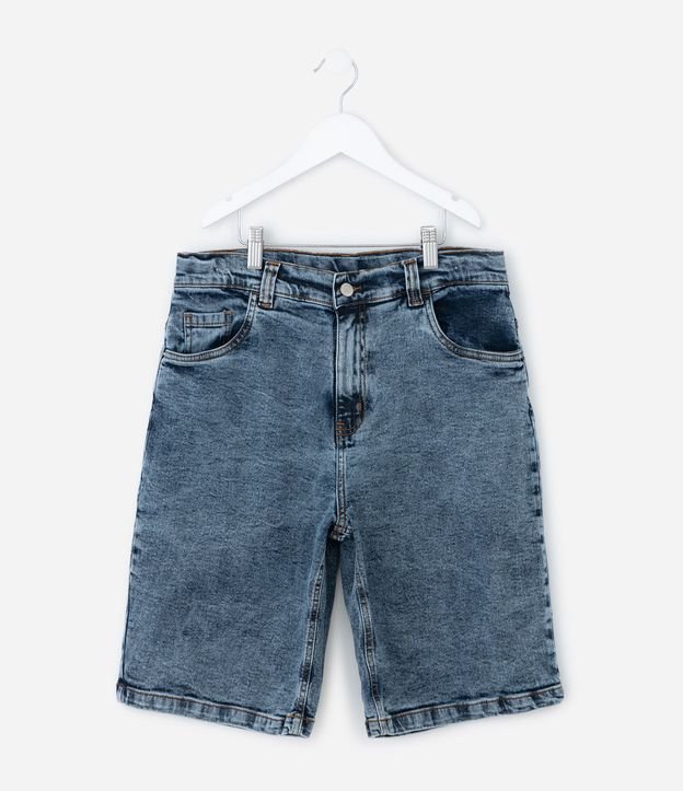 Bermuda Infantil en Jeans con Bolsillos  – Talle 5 a 14 años