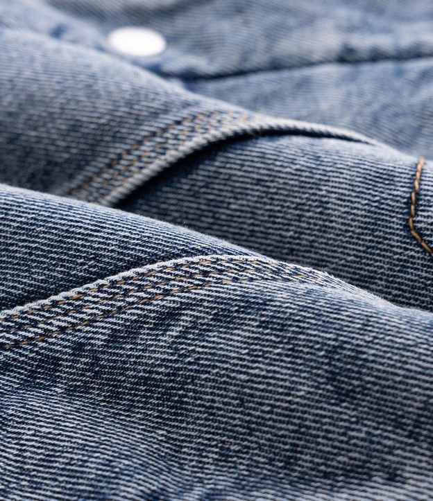 Campera Masculina Jeans con Cuello en Chenille 6