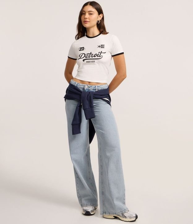 Remera T-shirt en Algodón con Estampado Lettering Detroit 2