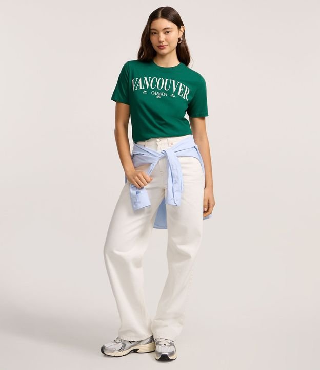 Remera en Algodón con Estampa Lettering Vancouver 2