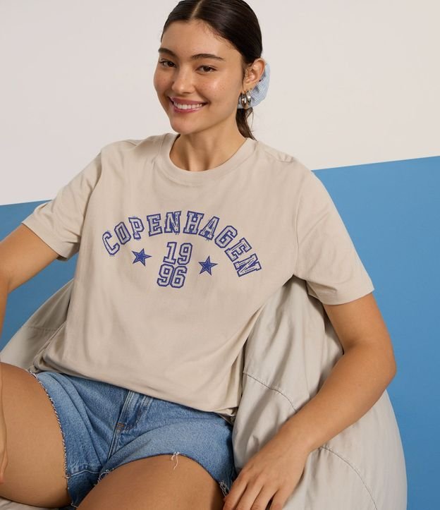 Remera en Algodón con Estampado Lettering Copenhagen 1996 3