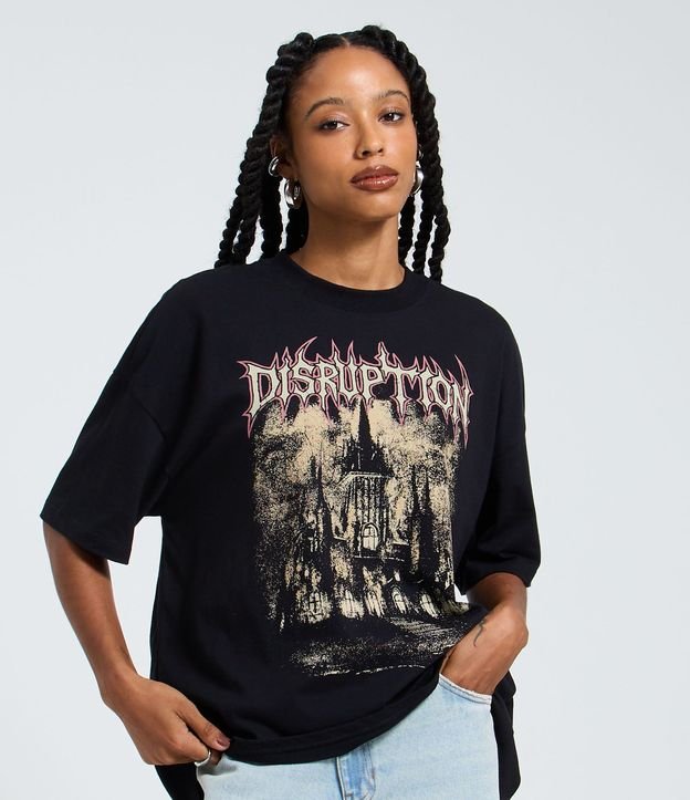 Remera Mullet en Algodón con Estampado Gótica