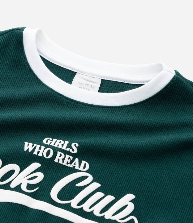 Blusa Infantil en Rib con Lettering Book Club – Talle 7 a 16 años 6