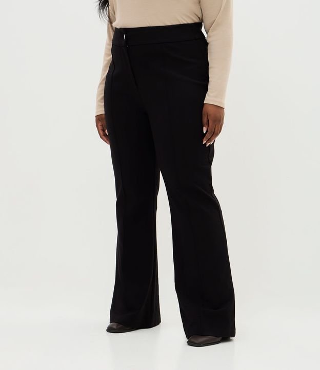Pantalón Flare Ponto Roma con Nervura Curve & Plus Size 2