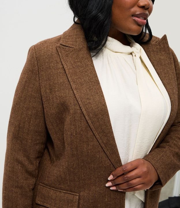 Blazer Polyvelour Espina de Pez Curve & Plus Size 3