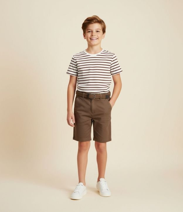 Remera Infantil Rayada en Hilo Teñido - Talle 5 a 14 años