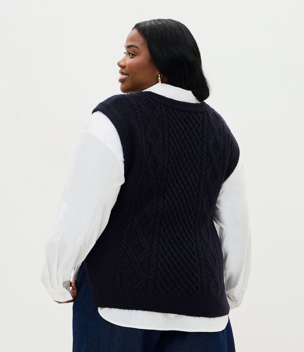 Chaleco Alargado en Punto con Encajes Laterales Curve & Plus Size 2